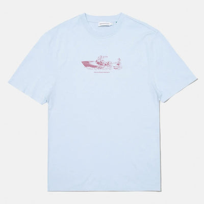 EDMMOND STUDIOS Boxy T-Shirt in Plain Light Blue