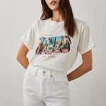 Boyfriend  LA Postcard T Shirt in White