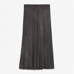 Pure Viscose Long Skirt in Smoke