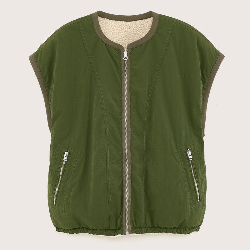 Jano Sleeveless Jacket in Ecru