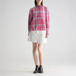 Cassis Long Sleeve Blouse in Check