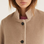 Baby Llama Crop Coat in Beige