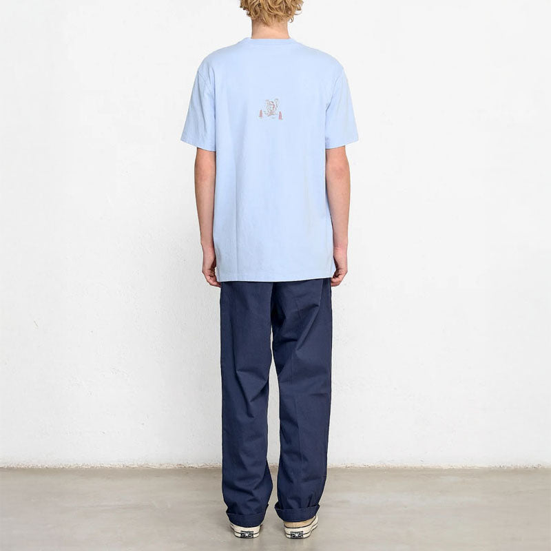 EDMMOND STUDIOS Boxy T-Shirt in Plain Light Blue