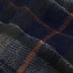 Brack Patchwork Tartan Scarf in Navy/Dark Ginger