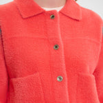 RINO & PELLE Bubbly Boxy Jacket in Hot Coral