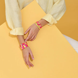 Coachella Pepsi Bracelet in Orange/Yellow/Pink