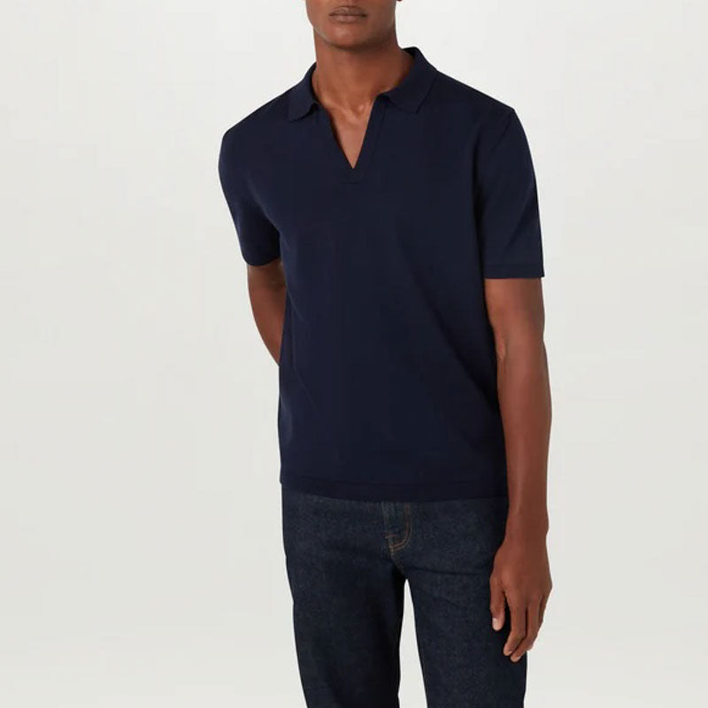 BELSTAFF Coast Knitted Polo in Dark Ink