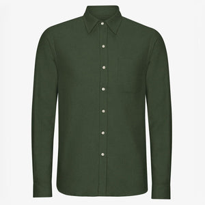 Organic Flannel Shirt in Hunter Green