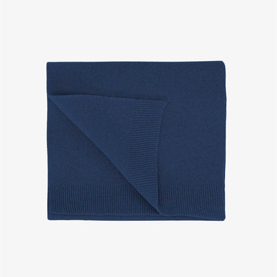 Merino Wool Scarf in Marine Blue