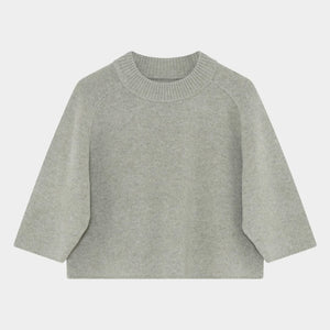 Cammie Soft Lambswool Jumper in Lint Melange