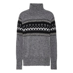 Canazei Nordic Roll Neck Knit in Grey