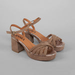 Casey Suede Sandals in Taupe