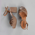 Casey Suede Sandals in Taupe