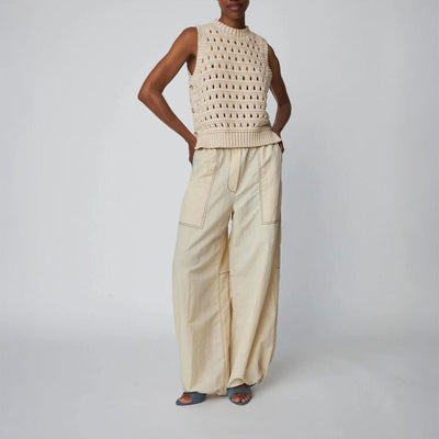 STELLA NOVA Cotton Stich Vest in Creme