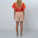 Cotton Pyjama Shorts in Sunshine Orange