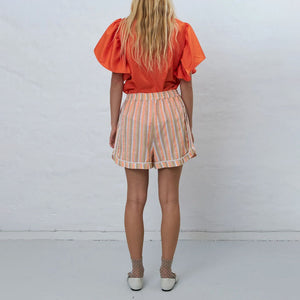 Cotton Pyjama Shorts in Sunshine Orange