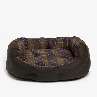 Wax Cotton Dog Bed  30" in Classic/Olive