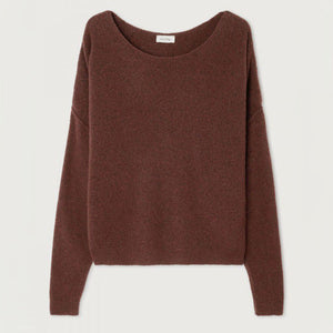 Damsville Boat Neck Knit in Brownie Melange