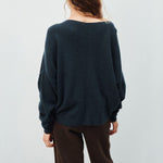 Damsville Boat Neck Knit in Navy Blue