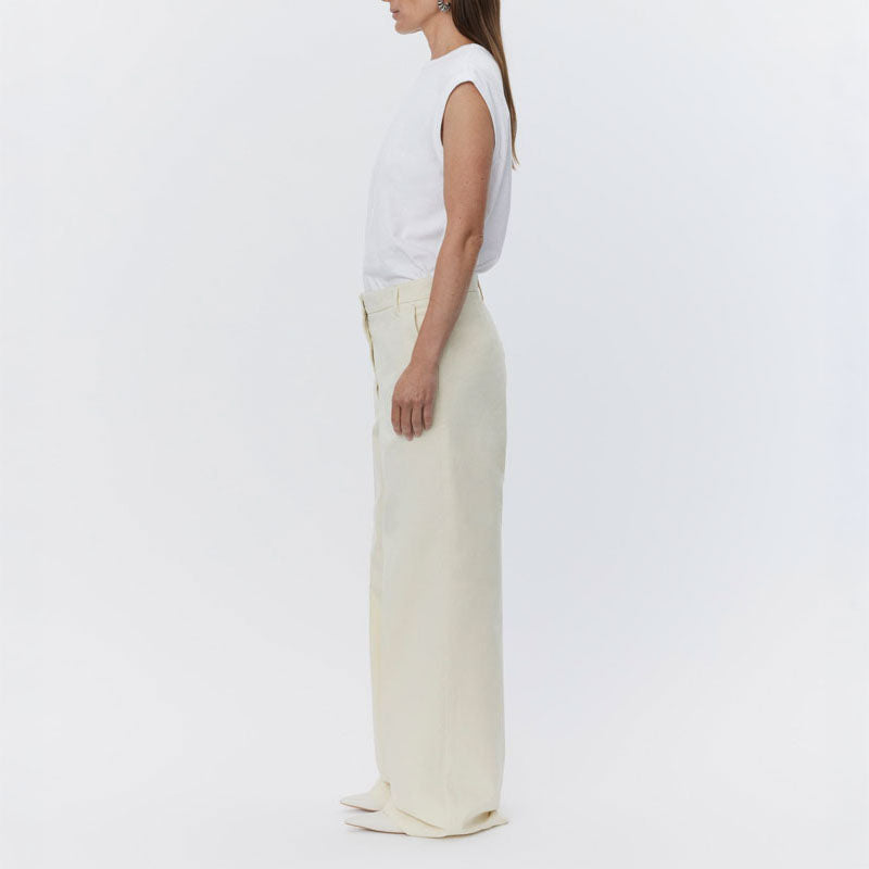 Pedro Heavy Jersey Sleeveless Top in Bright White