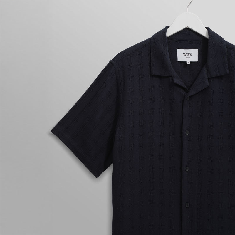 WAX LONDON Didcot Shirt in Navy