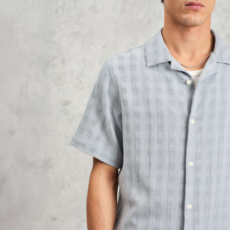 WAX LONDON Didcot Shirt in Pale Blue