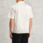 WAX LONDON Didcot Shirt in Ecru/Pale Blue