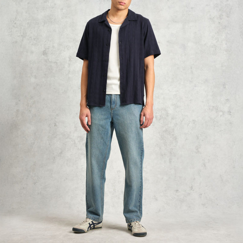 WAX LONDON Didcot Shirt in Navy