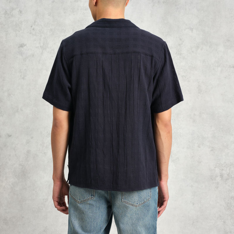 WAX LONDON Didcot Shirt in Navy