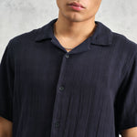 WAX LONDON Didcot Shirt in Navy