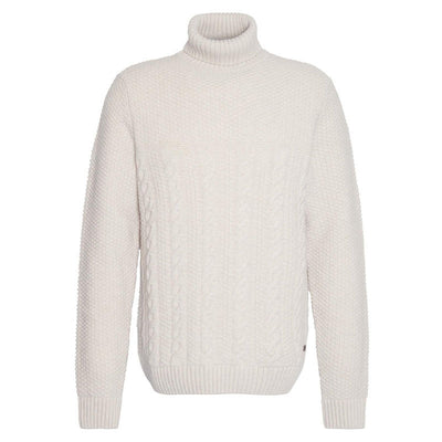 Daleside Roll Neck Knitted Jumper in Chalk Marl