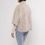 Dewi Faux Fur Cape in Birch