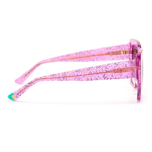 Diana Square Sunglasses in Pink Glitter