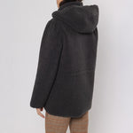 Dumi Reversible Faux Suede Coat in Graphite