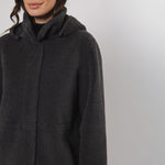 Dumi Reversible Faux Suede Coat in Graphite