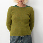 East Round Neck Knit in Kiwi Melange