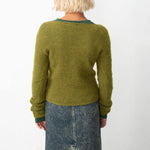 East Round Neck Knit in Kiwi Melange