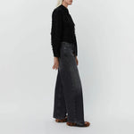 Elijah Straight Leg Jeans in Soft Bleached Black