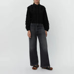 Elijah Straight Leg Jeans in Soft Bleached Black