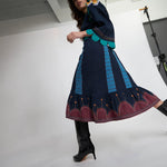 Embroidered Cotton Dress in Multicolour