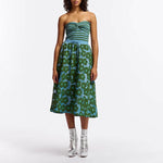 Feast Open Embo Skirt in Emerald