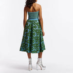 Feast Open Embo Skirt in Emerald