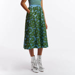 Feast Open Embo Skirt in Emerald