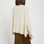 Cashmere Blend Flared Jumper in Ecru