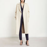 Double Face Wool Coat in Ecru