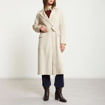 Double Face Wool Coat in Ecru