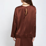 Viscose Overshirt in Chocolate