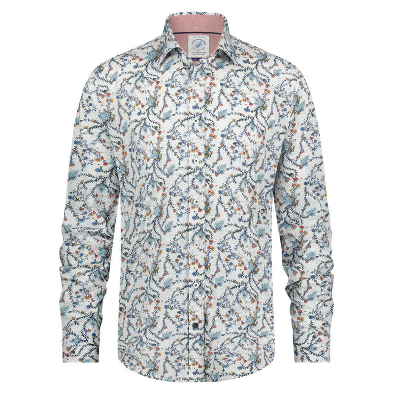 A FISH NAMED FRED Forest Animals Shirt in Multicolour Blue