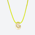 LA MOME BIJOU G Initial Joy Letter Necklace in Gold