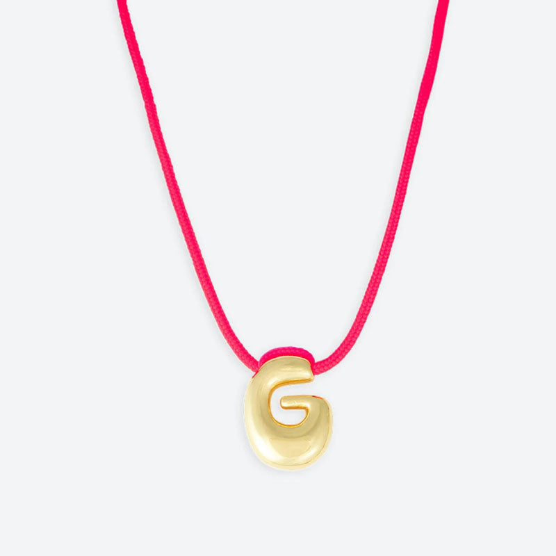 LA MOME BIJOU G Initial Joy Letter Necklace in Gold